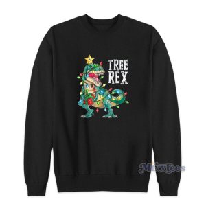 Christmas Dinosaur Tree Rex Pajamas Sweatshirt