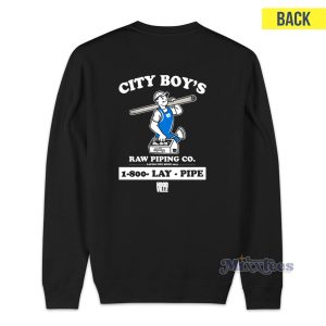 City Boy’s Raw Piping Co Lay Pipe Sweatshirt