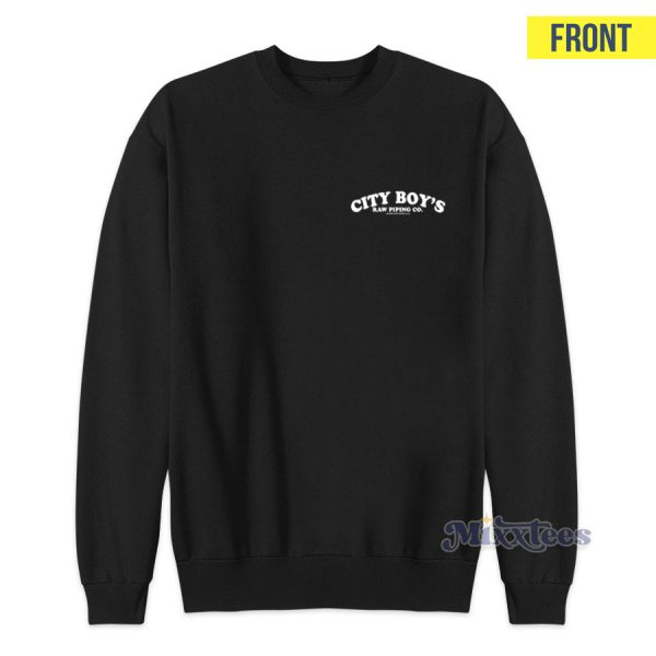 City Boy’s Raw Piping Co Lay Pipe Sweatshirt