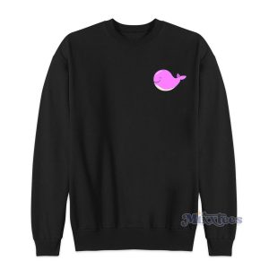 Cute Pingk Whale Sweatshirt for Unisex 1