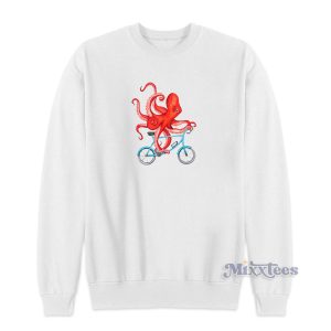 Cycling Octopus Relaxed Fit Sweatshirt for Unisex 1