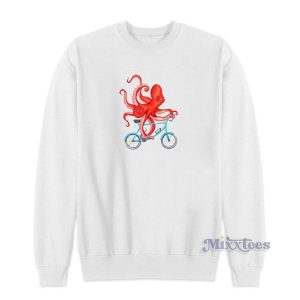 Cycling Octopus Relaxed Fit Sweatshirt for Unisex 2