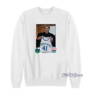 Dallas Mavericks Mitchell And Ness Dirk Nowitzki Draft Jersey Sweatshirt 1