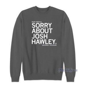 Dear America Sorry About Josh Hawley Sweatshirt for Unisex 2