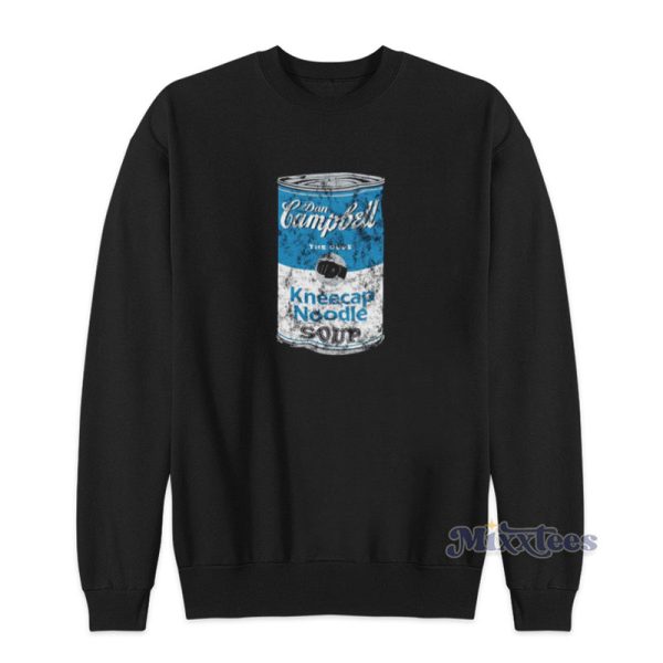 Distressed Campbell’s Kneecap Noodle Soup Sweatshirt