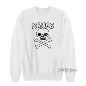 Drugs Skull Sweatshirt For Unisex 2