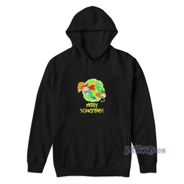 Funny Rick and Morty Santa Merry Schwiftmas Christmas Hoodie