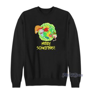 Funny Rick and Morty Santa Merry Schwiftmas Christmas Sweatshirt 1