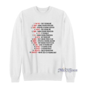 Get Your Fucking Grammar Right Sweatshirt for Unisex 2