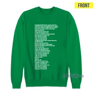 Ghost Lyrics Justin Bieber Sweatshirt for Unisex 1