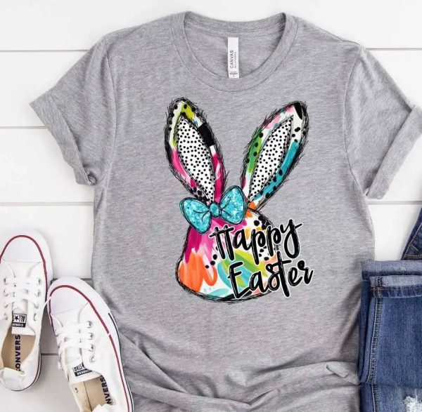 Happy Easter Bunny Head Tee