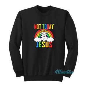 Satan Baphomet LGBT Not Today Jesus Sweatshirt 1