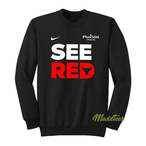 See Red Chicago Bulls Sweatshirt