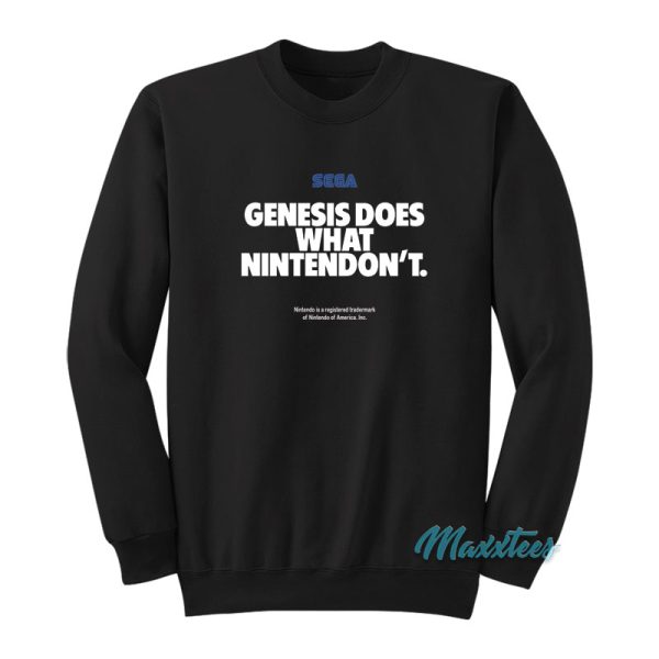 Sega Genesis Does What Nintendon’t Sweatshirt