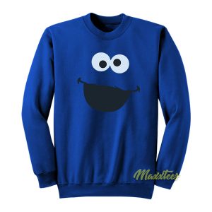 Sesame Cookie Monster Face Sweatshirt 1