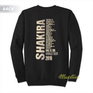 Shakira Sale El Sol World Tour Sweatshirt 2