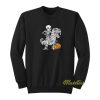 Skeleton Riding Mummy Dinosaur T-Rex Sweatshirt