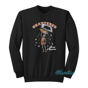 Skeleton Shattered Basketball Hoop Dreams Sweatshirt 1