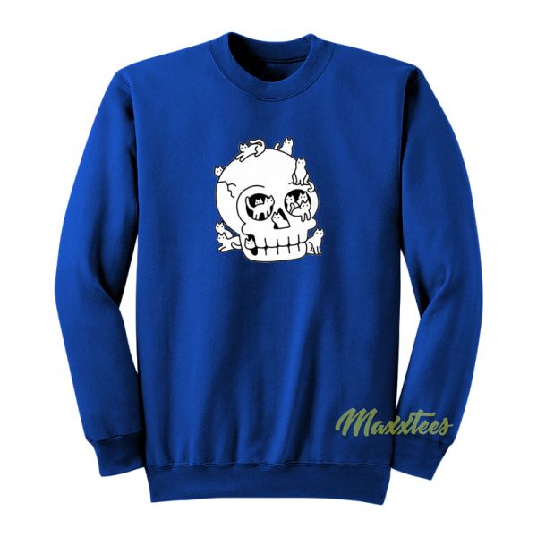 Skull Of Cats Wash Sweatshirt