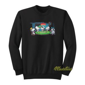 Snoopy Peanuts Dogs Playing Poker Sweatshirt 1