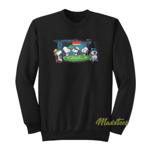 Snoopy Peanuts Dogs Playing Poker Sweatshirt 2