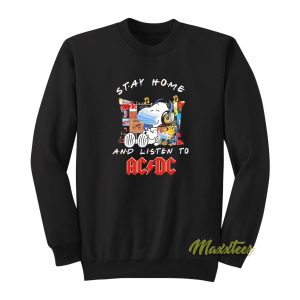 Snoopy and Woodstock ACDC Rock Band Sweatshirt 1