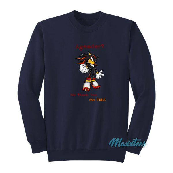 Sonic Shadow Agender No Thank You Sweatshirt