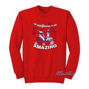 Spider Man Tis The Season To Be Amazing Sweatshirt 1