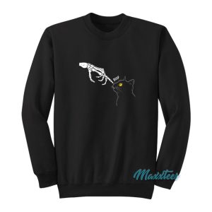 Spooky Boop Black Cat Skull Hands Sweatshirt