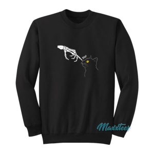 Spooky Boop Black Cat Skull Hands Sweatshirt 2