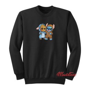 Stitch And Baby Groot Sweatshirt 1