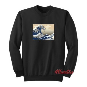 The Great Wave of Pug Sweatshirt 1