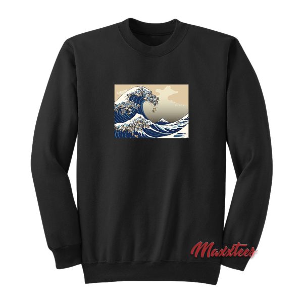 The Great Wave of Pug Sweatshirt