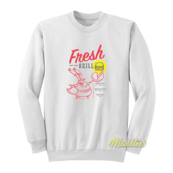 The Krusty Krab Mr Krabs Fresh Off The Grill Sweatshirt