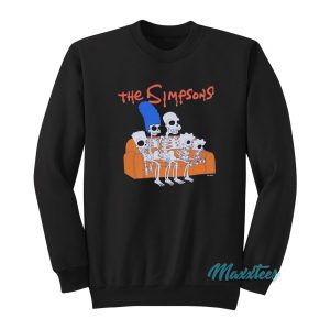 The Simpsons Skeleton Family Coach Halloween Sweatshirt 1