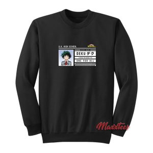 UA High School My Hero Academia Deku Id Sweatshirt 1