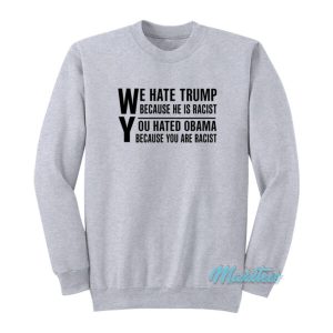 We Hate Trump Because He Is Racist Sweatshirt 2
