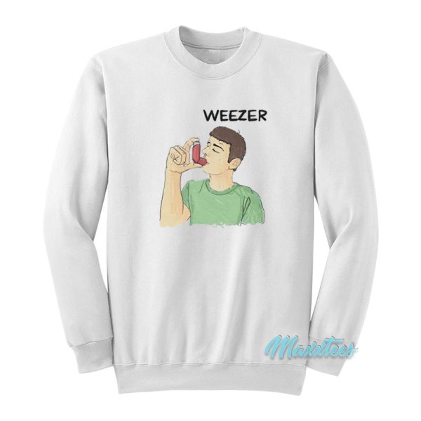 Weezer Man Using Inhalr Sweatshirt