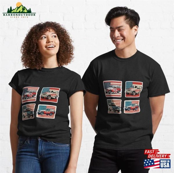 1967 Jeepster Commando Stickers 4Th July American Style Jeep Classic T-Shirt Sweatshirt