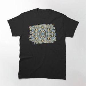 A Blue And Yellow Background With Pattern Of Broken Glass Classic T-Shirt Sweatshirt