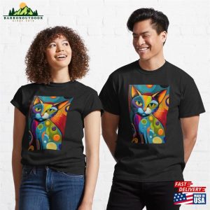 Abstract Cat Classic T Shirt Sweatshirt Hoodie 3