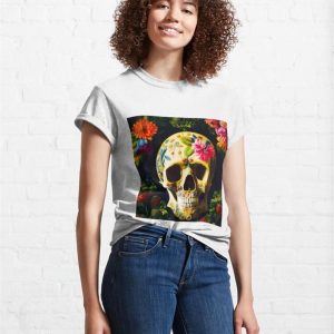 Biker Style Moto Flower Skull Fashion Classic T Shirt Unisex Hoodie 4