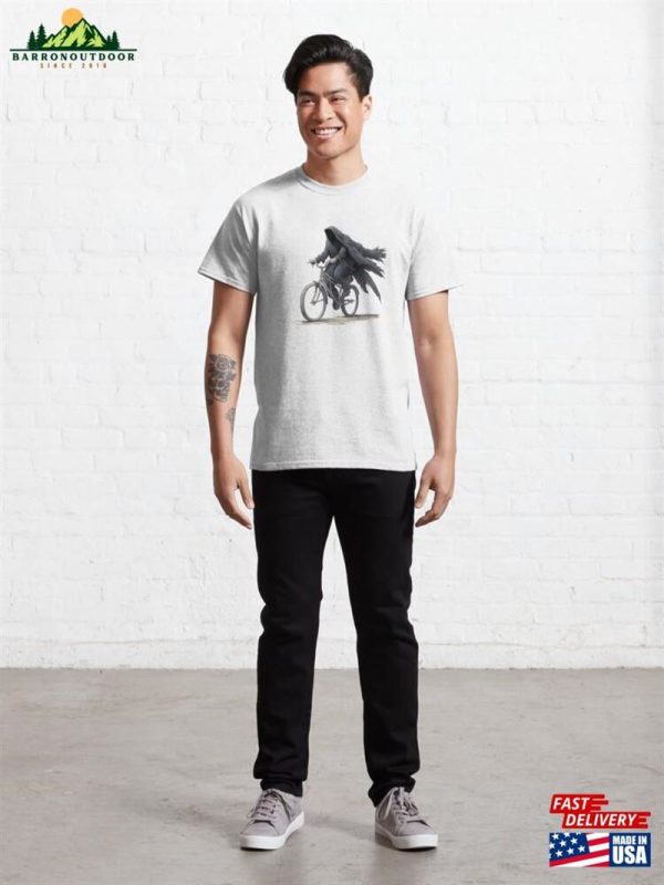 Black Rider Riding A Bicycle Fantasy Funny Classic T-Shirt Hoodie