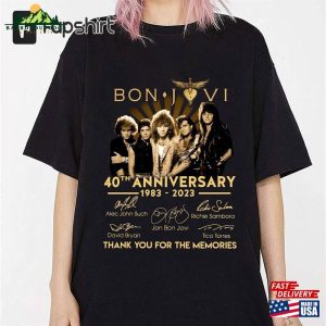 Bon Jovi 40Th Anniversary 1983 2023 Thank Memories All Size Shirt Fan Gifts T-Shirt Classic