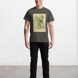 Botanical Print On Old Book Page T Shirt Unisex 3