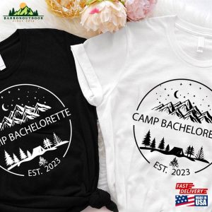 Camp Bachelorette 2023 Party Shirts Matching Bridesmaid T-Shirts Camping Girls Trip Tee Classic Hoodie