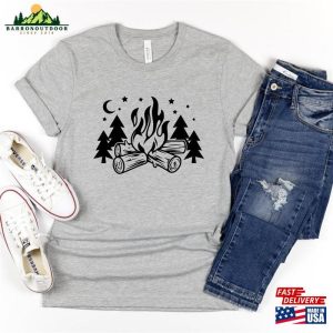 Camp Fire T-Shirt Cute Camping Shirt Funny Tee Sweatshirt