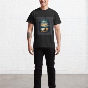 Camp Under The Stars Night Moon Tent Designs Classic T-Shirt Sweatshirt