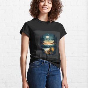 Camp Under The Stars Night Moon Tent Designs Classic T Shirt Sweatshirt 3