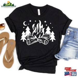 Campfire Scene Shirt Travel T Shirt Classic Hoodie 3